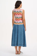 Orianna Skirt - Mid-Blue Denim