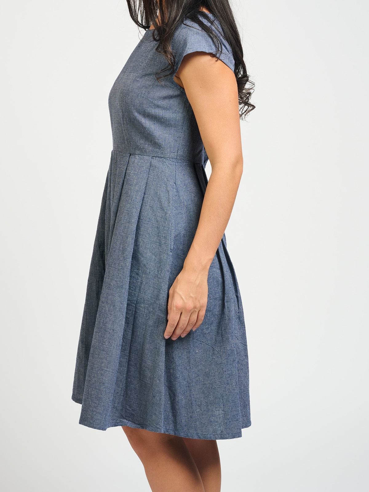 Devonshire Dress - Blue Chambray