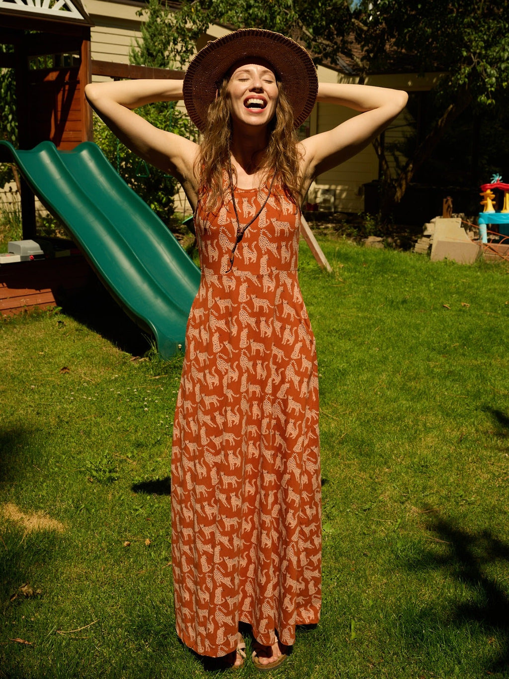 Vero Maxi Dress - Leopard Sienna