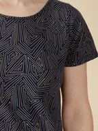 Hudson T-Shirt Dress - Tree Rings Slate