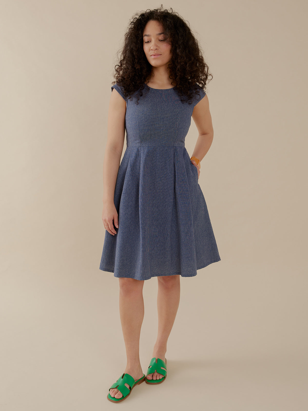 Devonshire Dress - Blue Chambray