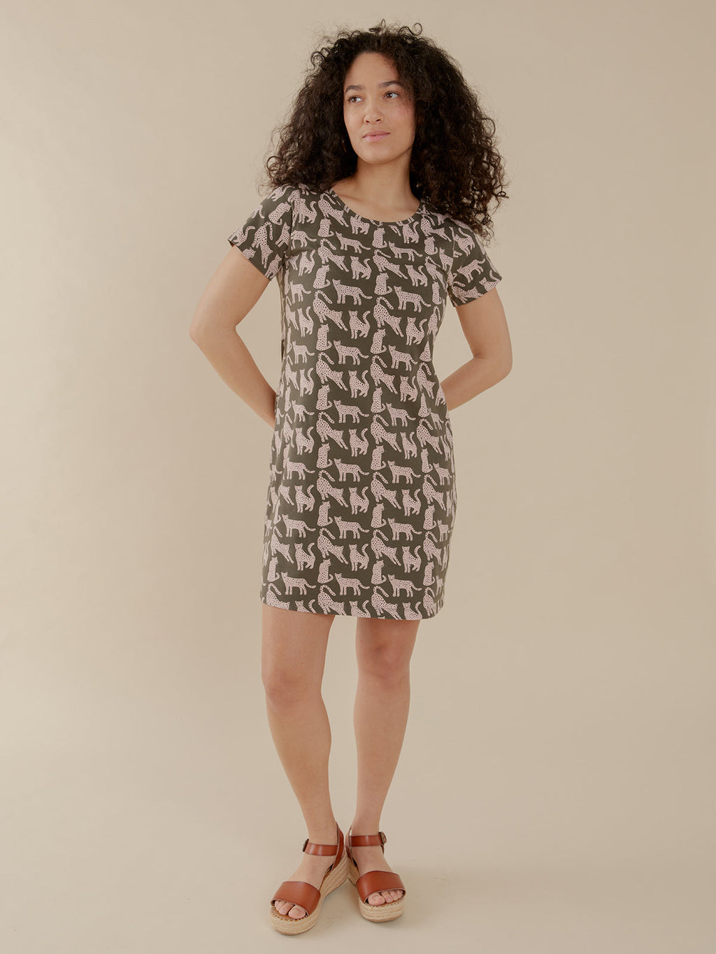 Hudson Shirt Dress - Leopard Green