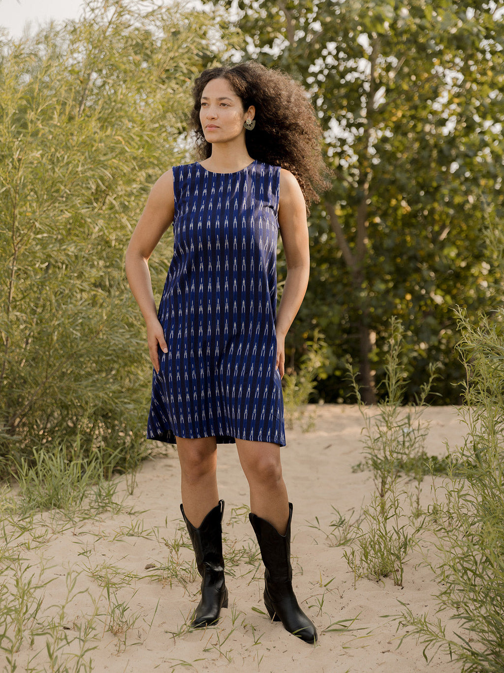 Shelby Shift Dress - Sapphire Ikat