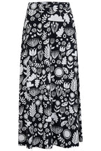 Krista Skirt - Monochrome, Folk Floral