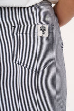 Amaya Midi Skirt - Monochrome Stripe
