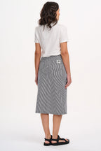 Amaya Midi Skirt - Monochrome Stripe