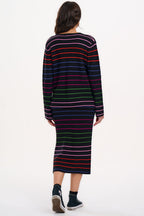 Blanche Knit Skirt - Black, Triple Stripe