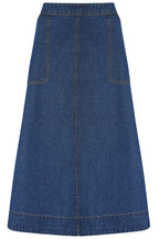 Joanna Midi Skirt - Deep Blue Denim