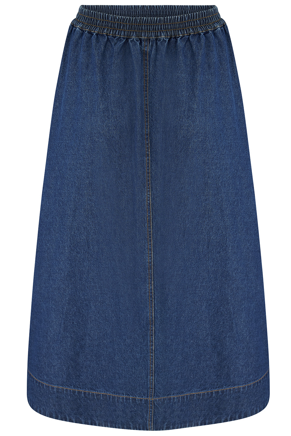 Joanna Midi Skirt - Deep Blue Denim