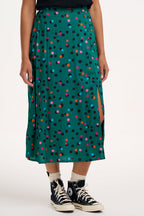 Rosalind Skirt - Green, Rainbow Dappled Spot