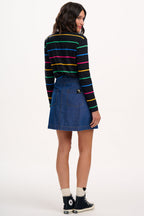 Trixie Mini Skirt - Deep Blue Denim