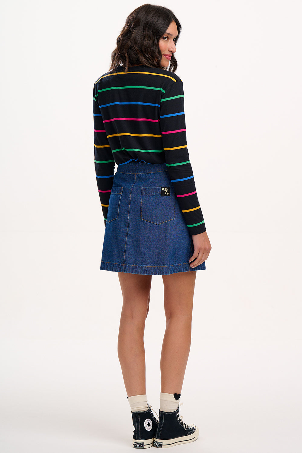 Trixie Mini Skirt - Deep Blue Denim