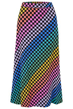 Zora Skirt - Black/Multi, Rainbow Checkerboard