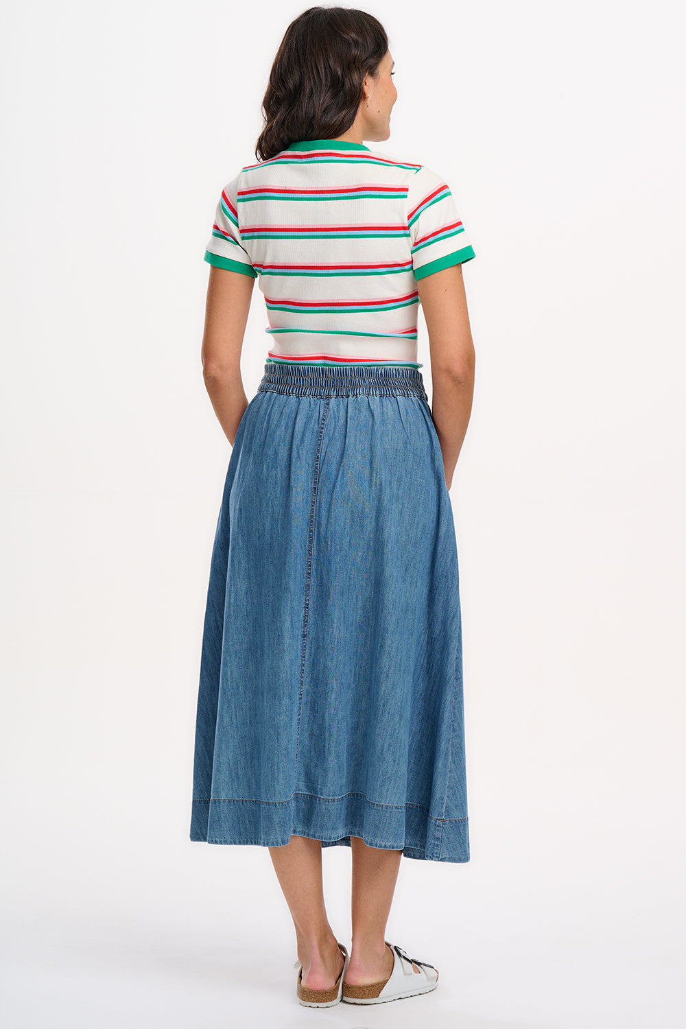 Orianna Skirt - Mid-Blue Denim