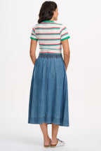 Orianna Skirt - Mid-Blue Denim